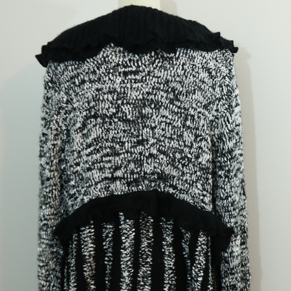 Sioni Wool Blend Ruffle Boho Cardigan Sweater - Picture 7 of 8